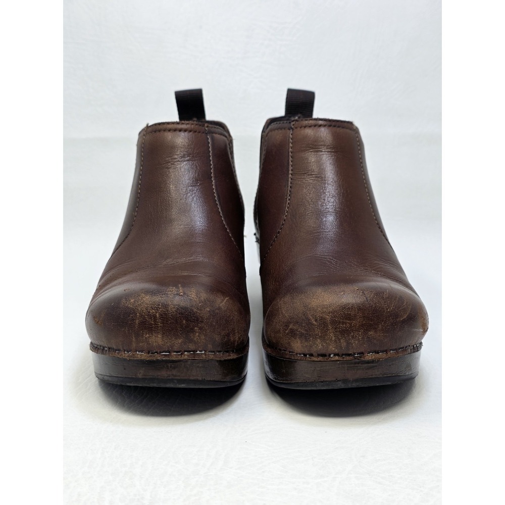 Dansko Womens Brown Burnished Leather Chelsea Frankie Ankle Boots Size 36 US 5.5 - Picture 8 of 10